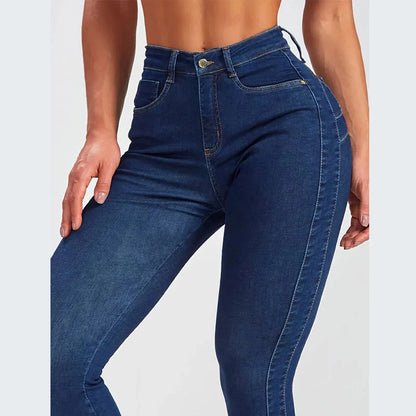 Slim High-waist Jeans Women's Sexy Skinny Pencil Pants Washed Denim Long Trousers 2025 Autumn New Ladies Zipper Streetwear.