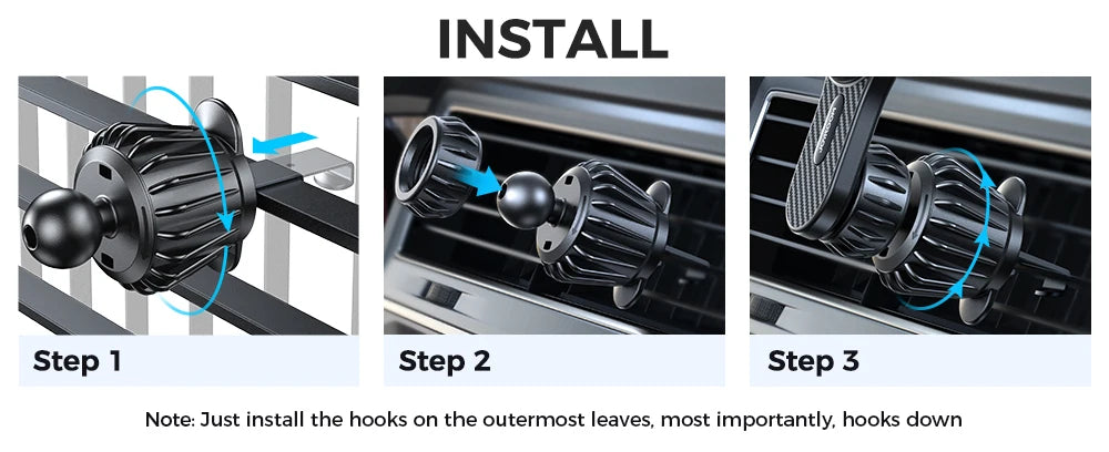 Joyroom Magnetic Car Phone Holder Universal Strong Car Air Vent Phone Mount Compatible with iPhone Samsung LG Google Pixel, etc.