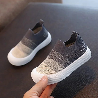 Children Shoes Spring Autumn Kids Sneakers Soft Breathable Mesh Boys Slip-on Shoes Patchwork Color Girls Shoes