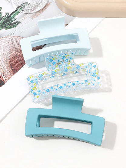 1/3/4/6 Pcs Medium Hair Claw Clips for Women Girls, Pink Strong Hold Matte Square Hair Clips for Thick Thin Hair.