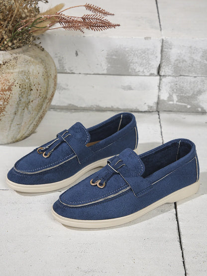 New Lefu Shoes Women's Soft Leather Retro Lazy Man Step on Thick Sole Flat Bottom Comfortable Single Shoe  Zapatos Para Niña.