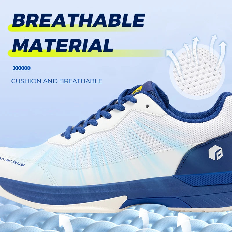 FitVille Men'S Tennis Shoes Wide Version 2E Professional Training Sports Shoes Breathable Non-Slip Rackets With Arch Support.