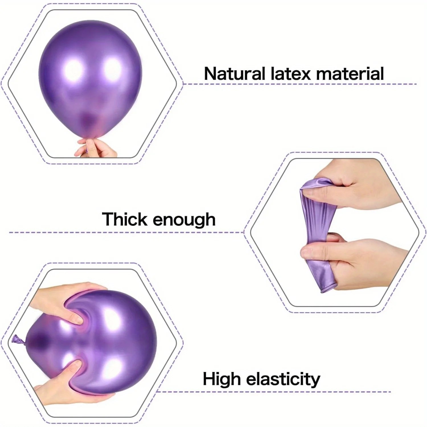 154 Stück Metall Lila Ballon Bogen Kit Silber Mond Ballon Geburtstag Party Jahrestag Verlobung Abschlussfeier Dekoration.