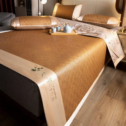 Natural Ice Rattan Mat 90/120/150/180/200cm Cool Summet Mat Mattress Plant Fiber Mat Househould Straw Mats Furniture Protector.