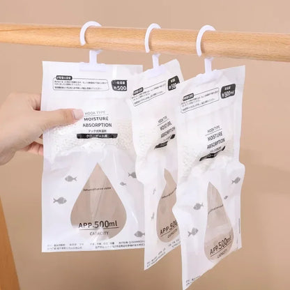 5/10Pcs Moisture Absorber Hanging Bag Wardrobe Antihumidity Bags Anti Damp Mildew Drying Bag Closet Dehumidifier Humidity Packs.