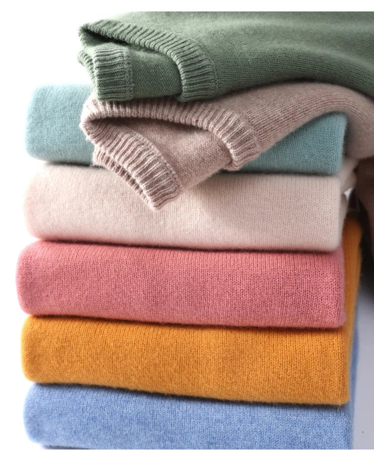 Men Cashmere Sweater O-neck Soft Warm Pullovers Male Loose Knitted Shirt Autumn Winter Korean Casual Jumper Pull Homme 17colors.