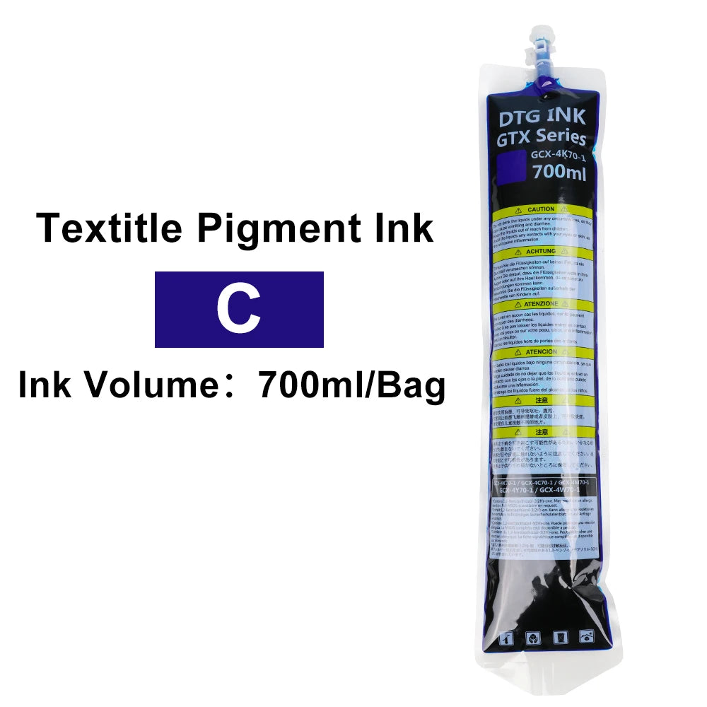 Winnerjet GTX ink bag 700ml High quality DTG Textile ink For Brother GTX-422 GTX-423 GTX-425 GTX-600 GTX PRO GTX Brother printer