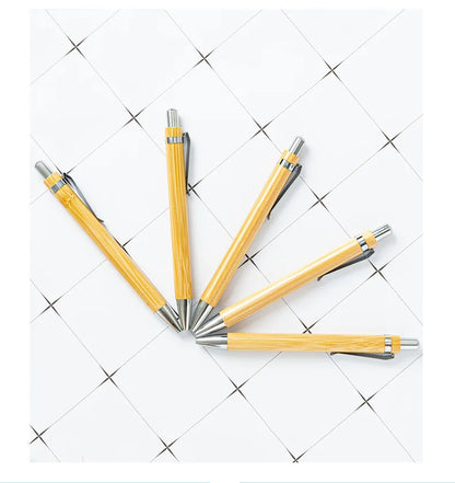 30 Stück Kugelschreiber aus Bambusholz, 1,0 mm Spitze, für Büro, Schule, Schreibwaren, Business, Unterschrift, Kugelschreiber, Bambusstift.