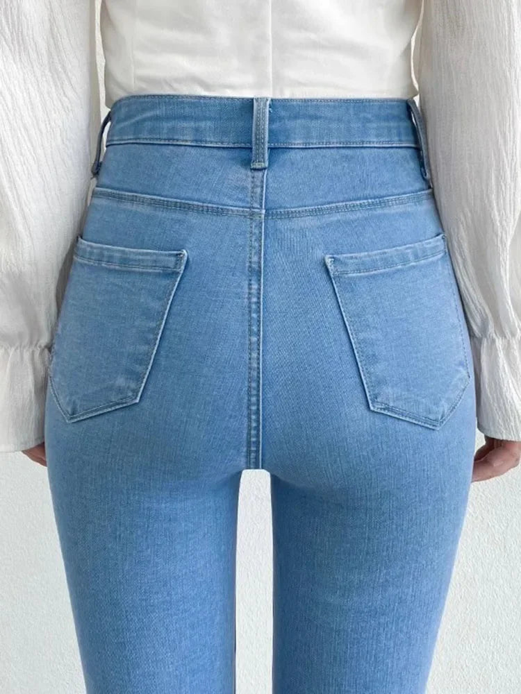 Woman Large Size Streetwear Sexy Stretch Denim Pants High Waist Skinny Pencil Jeans Spring Korean Fashion Casual Kot Pantolon.