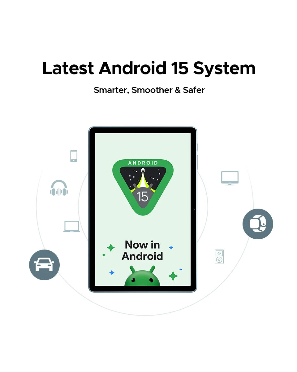 Doogee Tab A9 Pro+ Tablet Pc 11-Inch Android 15 30Gb Ram(6+24) 128Gb Rom 8580Mah Battery Widevine L1 Support Tablet Dual Speakers.