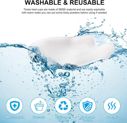 Gel Heel Protector for Heel Pain Relief Plantar Fasciitis Dry Cracked Bone Spur Heels Cushion Pads Moisturizing Foot Sleeves.
