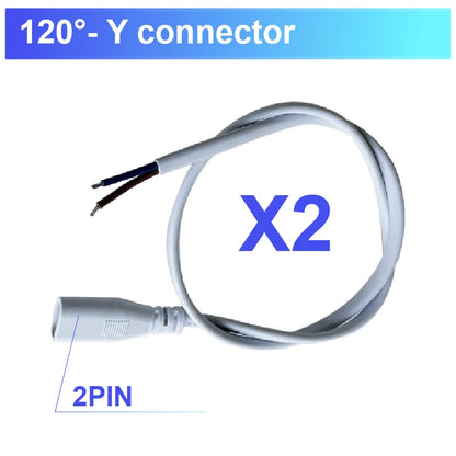 Sechskant-LED-Anschlüsse, 2-polig, V/Y/L/T/I-Anschlusskabel für LED-Lampen, geeignet für eingefügte Sechskant-Lichtröhre 110–240 V.
