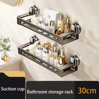 Haushalt Saugnapf Schnalle Badezimmer Dusche Gel Lagerung Korb Wc Ohne Stanzen Waschraum Wand-montiert Lagerung Rack