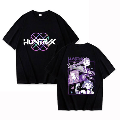 HOT Kpop Huntrix T-Shirt Men Women Fashion Harajuku T Shirt Summer Cool Short Sleeve Hip Hop Top Tee