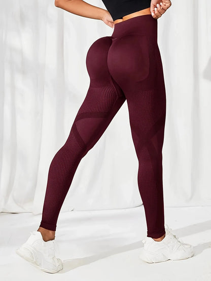 Atmungsaktive Yoga-Leggings mit hoher Taille für Damen, einfarbig, Bauchkontrolle, Sportbekleidung, bequeme Fitness-Studio-Strumpfhose, Activewear.