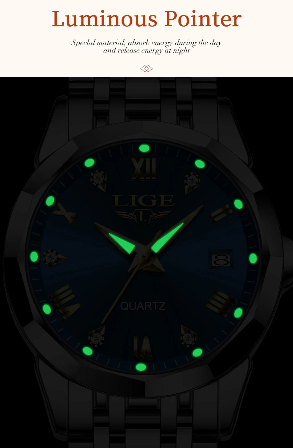 LIGE Elegant Ultrathin Nordic Simple Style Quartz Movement Women's Wristwatch Fashion Stainless Steel Bracelet Belt Woman Watch.