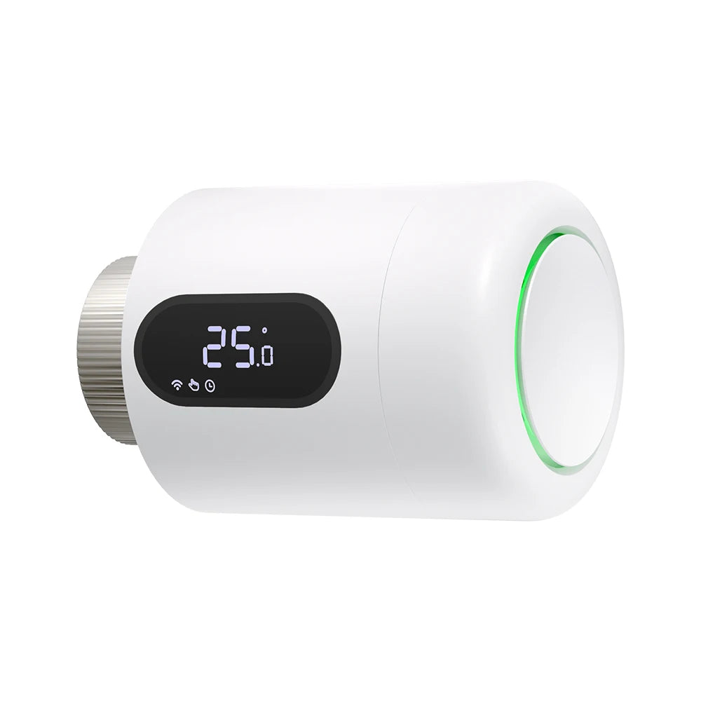 AVATTO 1~6PCS Tuya ZigBee TRV Thermostatic Valve,Smart Thermostat Radiator Actuator With Ambient Light,Alexa Google Home Alice