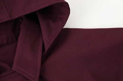 Frühjahr 2022, neue, vielseitige, einreihige, langärmlige Windjacke mit Kapuze und Tasche für Damen.