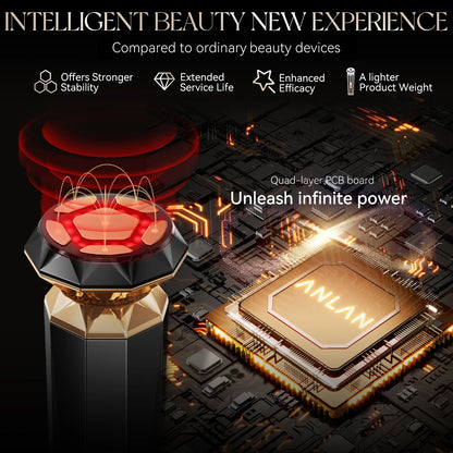 ANLAN Multifunction Skincare Device Pro 18K Gold Face Radio Frequency With Hot Cold EMS Facial Lifting Beauty Skin Care Massager.