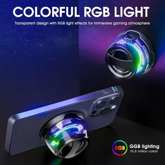Outdoor Magnetic Bluetooth Speaker Wireless Portable Mini Travel Stereo Speaker with RGB Color Light and Phone Holder for Ios.