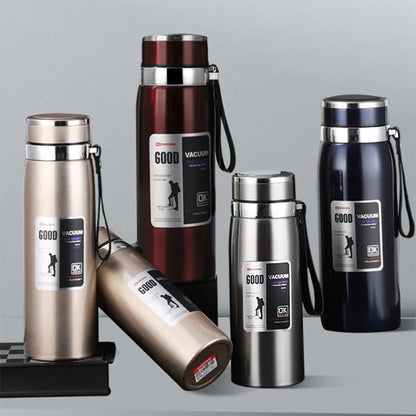 600ML/1000ML/1500ML Double Stainless Steel 316 Thermal Flask With Filter Portable Coffee Tea Thermal Bottle Travel Tumbler.