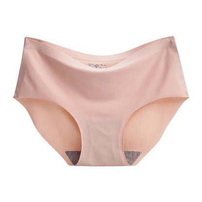 4PCS/Set Plus Size Women's Panties Solid Seamless Underwear Comfortable Breathable Ice Silk Sexy Lingerie Intimates Underpants.