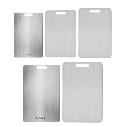 Titanium Cutting Boards for Kitchen Stainless Board 304 Steel Thickened Double Sided Food Grade Portable Fruit Meat Chopping.