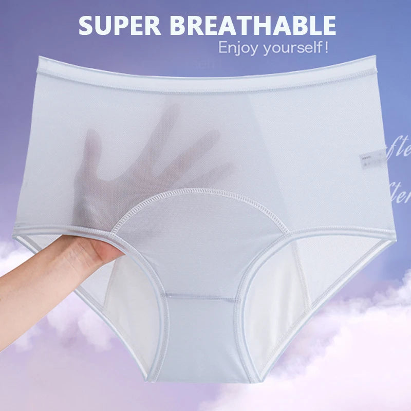 Women Menstrual Panties 5pcs High Waist Menstruation Underpants Leak Proof Period Briefs L-8XL Plus Size Physiological Briefs.