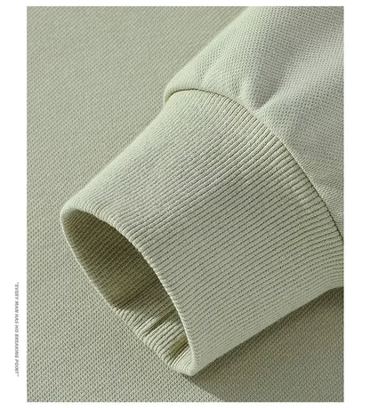 470G-570G HeavyWeight Cotton New Autumn Casual Men's Top Solid Color Loose Pullover Hoodies Sweatshirt Long-Sleeve Men Clothing.