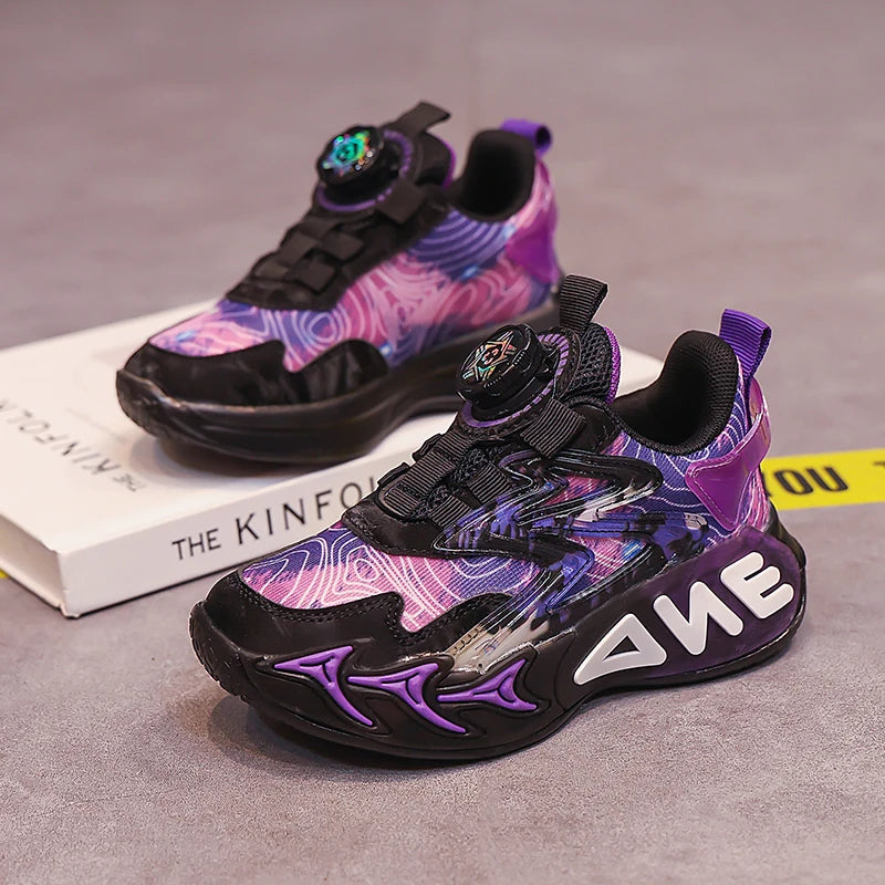 Fashion Print Children Shoes Boys Sneaker Autumn PU Leather Luxury Kids Casual Sneaker Platform Sports Tennis Shoes for Boy.