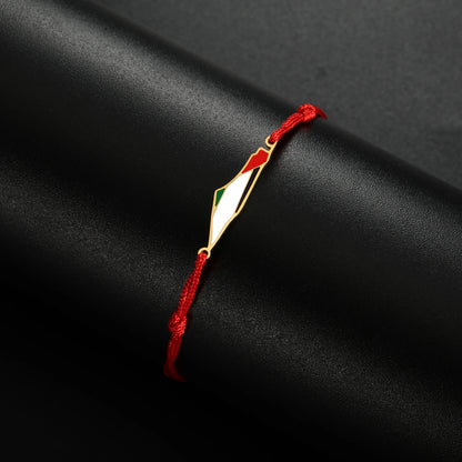 COOLTIME Palestine Map Charm Women Bracelets Stainless Steel Adjustable Double Layer Men Geography Bracelet jewelry Wholesale.