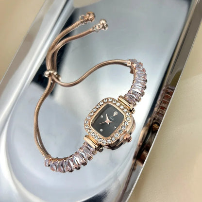 Luxury Women Watches Fashion Diamond Crystal Watches Elegant Quartz Wristwatches for Bracelet Female Wrist Watch Reloj Mujer