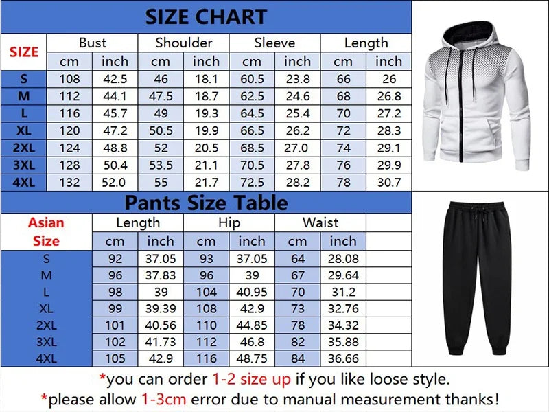 Men's Tracksuit Jogging Zip Up Hoodies Daily Quality Sweatshirts Men Long Sleeve Sports Coat Casual Sweatpants Fashion Hot Sales.