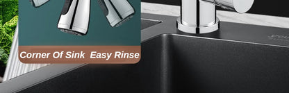 GEGVE Removable Kitchen Faucet  Flexible Head Hot Cold Faucets Tap Tap Mixer Manual Black for Kitchen Sink Adapted To Israel