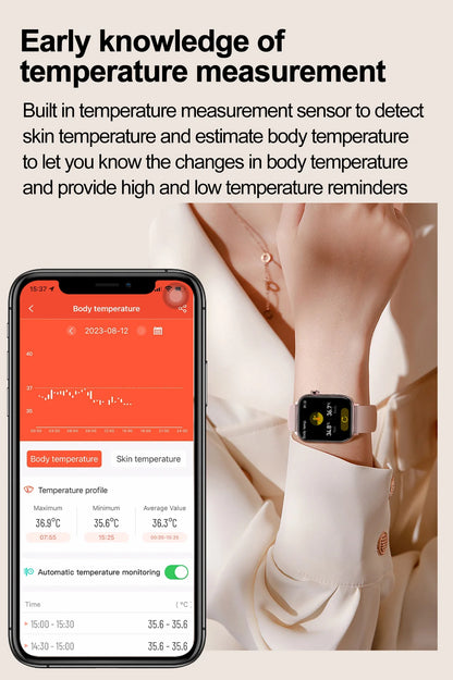 2025 New ECG+PPG Monitoring Smart Watch Women Blood pressure Blood Lipid Uric Acid Women Menstrual Health Tracker Smartwatches.