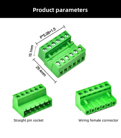 2EDGRK 5,08 mm Header Socket Plug-IN Terminal Blocks Schraubtyp PCB Male Connectors 2P -24P.