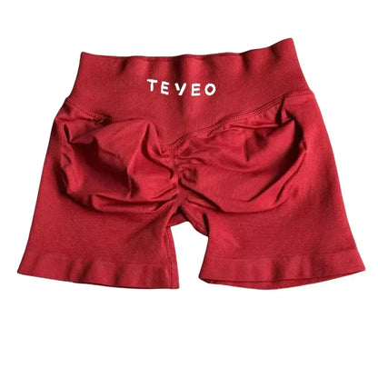 Leveo Fashion Summer Women's Sports Dyfne Yoga Shorts Running Leggings High Waist Hip Lift Comfortable Yoga Shorts Quick Drying.
