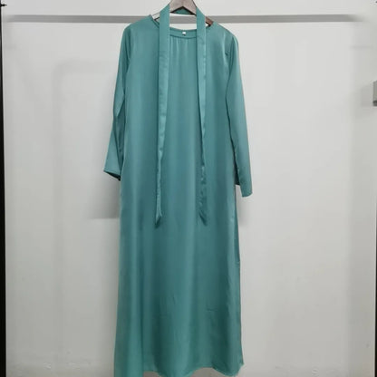 (No Scarf) Ramadan Eid Abaya Damen Dubai Luxury Kebaya Muslim Abayas Women Kaftan Long Dress Islam Dresses Caftan 9 Colors S-2XL