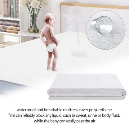 ALL Size Cotton Terry Waterproof Mattress Pad Cover Anti Mites Bed Sheet Waterproof Mattress Protector For Bed Mattress Topper.