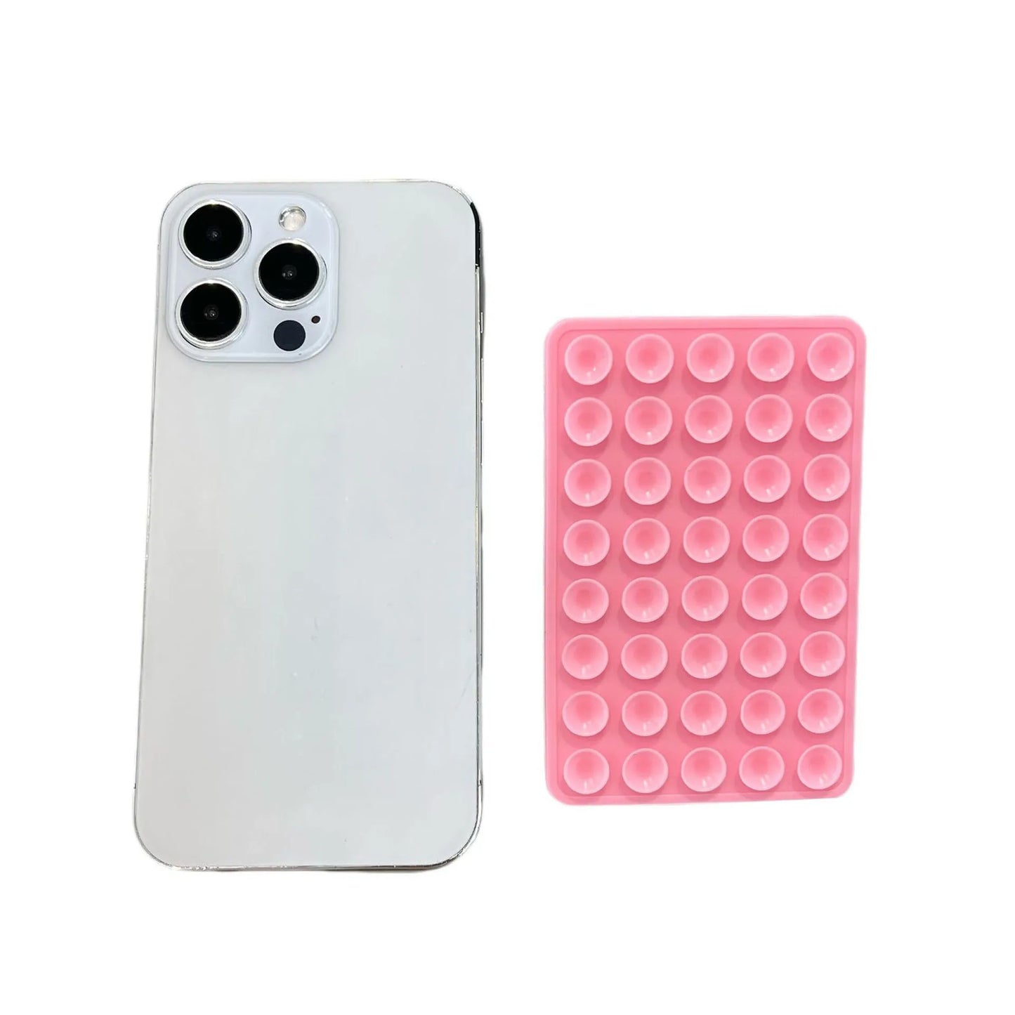Double Sided Silicone Suction Cup Phone Case Detachable Stand For Hands-Free Selfies And Videos Just Use For Smooth Glass.
