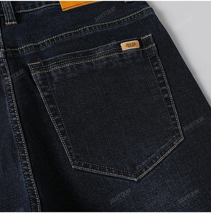 Baumwolle Herren Jeans Denim Hosen Marke Klassische Kleidung Overalls Gerade Hosen für Männer Schwarz Oversize Große Größe 35 40 42 44 46