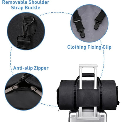 2025 Neue Herren-Business-Reisetasche mit Trocken- und Nasstrennung, große multifunktionale, faltbare Anzug- und Kleidungshandgepäcktasche.