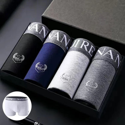 Boxershorts Männer Boxer Männliche Unterwäsche Mann Höschen Baumwolle Weiche Kurze Boxer Herren Atmungsaktive Bequeme Boxer Unterhose L-4XL