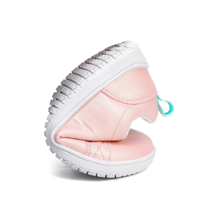 Boys Girls Barefoot Shoes Kids Wide Toe Minimalist Fashion Sneakers Lightweight Hook Loop Artificial Leather Walking Flats.