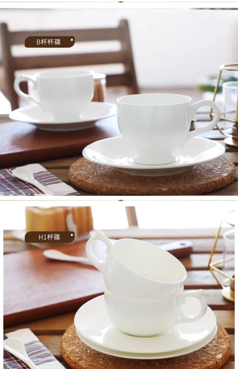 Plain white quality bone china tea cups set, ceramic coffee cup, japanese coffee cup, porcelain turkish coffee cups, originales.