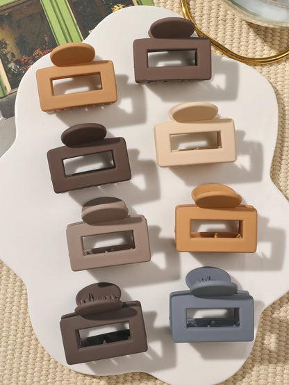 4 Pack Medium Small Hair Clips for Women, Claw Clips for Thick Thin Hair, Strong Hold Square Jaw Clips