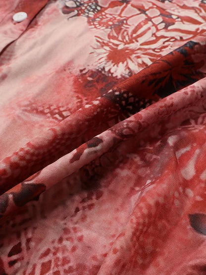 Plus Size 2025 New Fashion Ladies Button Shirt Summer Autumn Long Sleeve T Shirt Tops Business Casual Floral Shirt.