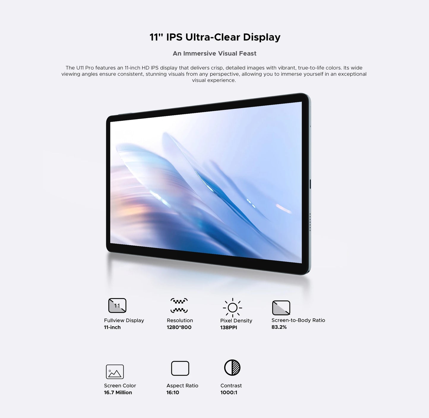 Global Version Doogee U11 Pro Android 15 Tablet Pc 11 Inch Ultra-Clear 90Hz Display 30Gb(6+24) 256Gb 8580Mah Battery Tablet.