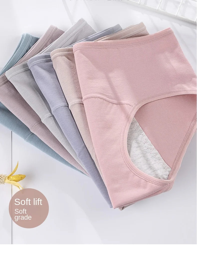 Women's menstrual briefs large flow postpartum water absorption leakproof briefs women's pure cotton menstrual briefs lingerie.