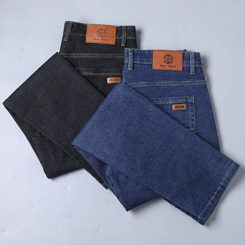 New Men Classic Jeans Jean Homme Pantalones Hombre Men Mannen Soft Black Biker Masculino Denim Overalls Mens Pants Size 32-38.